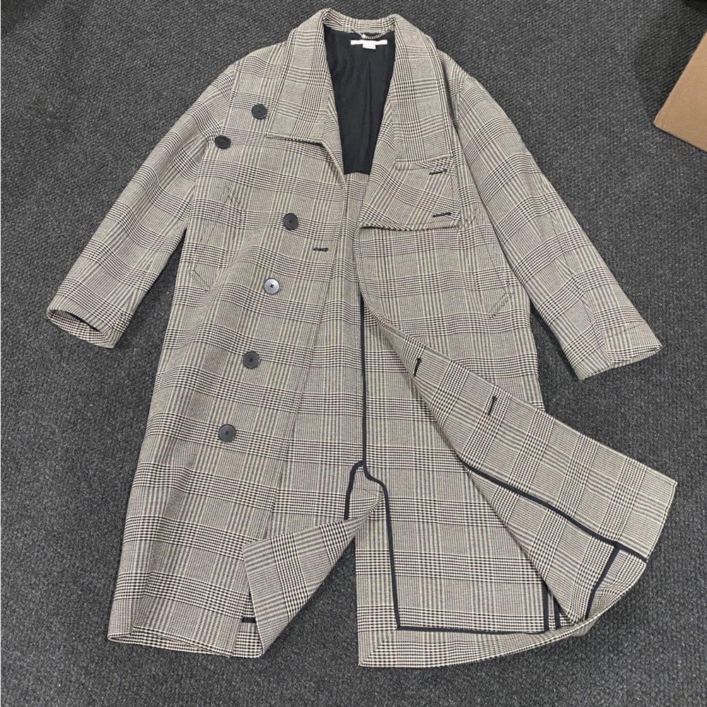 STELLA MCCARTNEY Flor Plaid Long Coat - Picture 7 of 11